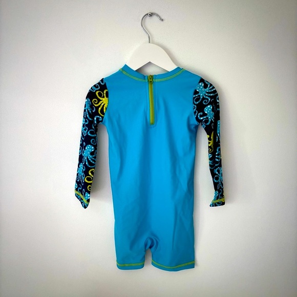 NWT Hatley Blue Octopus Baby Rash Guard - Picture 2 of 3